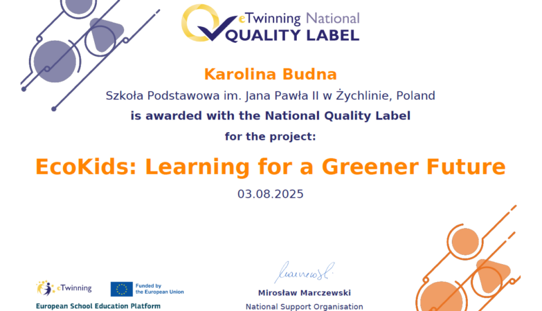 Klasa Vb z Krajową Odznaką Jakości eTwinning!