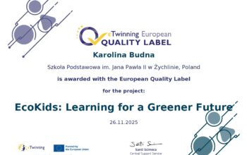Europejska Odznaka Jakości dla projektu „EcoKids: Learning for a Greener Future”